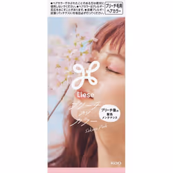 KAO Liese Bleach On Color Sakura Pink 108mL (Quasi-drug) Hair Color for Black Hair Black hair coloring Please read the enclos ...