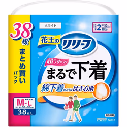 KAO Relief Underpants Type: Underwear as if it were underwear, 2 portions, M 38pcs. Thin type Adult Diapers: Pants Type Thin  ...