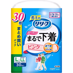 KAO Relief Pants Type - As if Underwear - 2 portions - Pink - L - LL 30pcs x 2 Thin type Adult Diapers: Pants Type Thin type