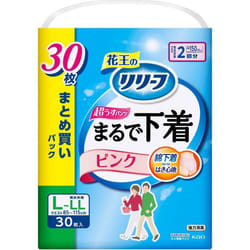 KAO Relief Pants Type - As if Underwear - 2 portions - Pink - L - LL 30pcs x 2 Thin type Adult Diapers: Pants Type Thin type