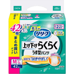 KAO Relief Pants Type: Raise/Lower Raku Raku Thin Shape Pants (2 times) M-L 42pcs. Thin type Adult Diapers: Pants Type Thin type