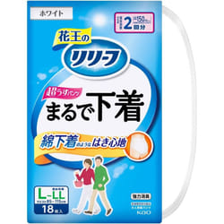 KAO Relief Pants Type: Underwear (2 times) L 18pcs. Thin type Adult Diapers: Pants Type Thin type