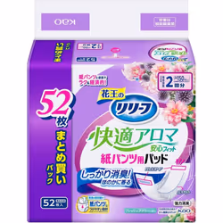 KAO Relief Paper Pants Pad Comfortable Aroma Anshin Fit 52sheets For pants (unisex) Disposable Diapers for Adults: Urinary Pa ...