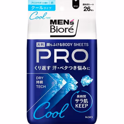 Men S Biore faceleSS Beauty Sheet Pro Cool Type Ice Saffron Fragrance 26 SheetS Kao