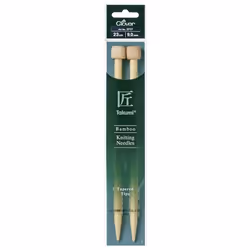 Clover Bamboo Knitting Needles 23cm - per pack