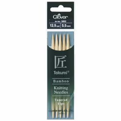 Clover Bamboo Double Point Needles 12.5cm - per pack of 5