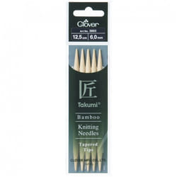 Clover Bamboo Double Point Needles 12.5cm - per pack of 5