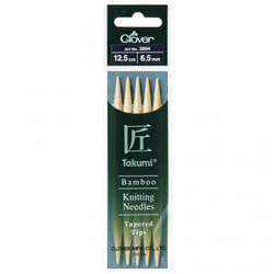 Clover Bamboo Double Point Needles 12.5cm - per pack of 5