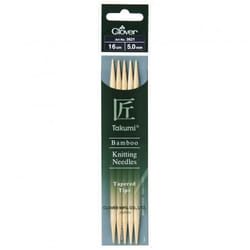 Clover Bamboo Double Point Needles 16cm - per pack of 5