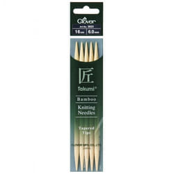 Clover Bamboo Double Point Needles 16cm - per pack of 5