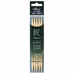 Clover Bamboo Double Point Needles 16cm - per pack of 5