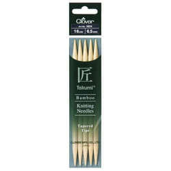 Clover Bamboo Double Point Needles 16cm - per pack of 5