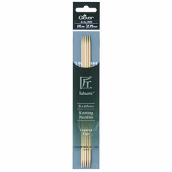 Clover Bamboo Double Point Needles 20cm - per pack of 5
