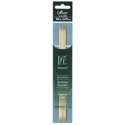 Clover Bamboo Double Point Needles 20cm - per pack of 5