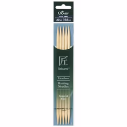 Clover Bamboo Double Point Needles 20cm - per pack of 5