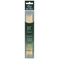 Clover Bamboo Double Point Needles 20cm - per pack of 5