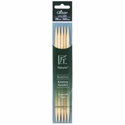 Clover Bamboo Double Point Needles 20cm - per pack of 5