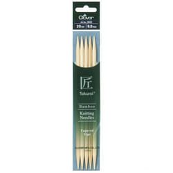 Clover Bamboo Double Point Needles 20cm - per pack of 5