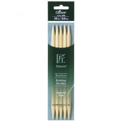 Clover Bamboo Double Point Needles 20cm - per pack of 5