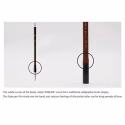 Kuretake FUDE PEN NIHON-DATE KABURA Brush Pen (No.55)  Double-sided hard and soft brush tip pen for lettering  calligraphy  art  writing  sketching an