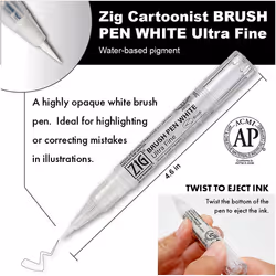 Kuretake Zig Ultra Fine Brush pens set  ai Liner and White Brush Markers  for Inktober  Manga  Drawing  Calligraphy  Professional  Artist  Made in Jap