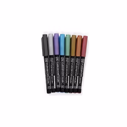 Zig Kuretake Fudebiyori Metallic Colours - Set of 8 As detailed, CBK-55MT/8V