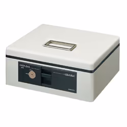 Kokuyo CB-Y14M, Portable safe, Black, Grey, Key, Acrylonitrile butadiene styrene (ABS), Steel, 235 mm, 195 mm