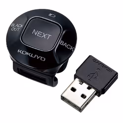 Kokuyo ELA-FP1, PC, RF Wireless, Press buttons, Rechargeable, Black