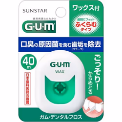 Sunstar G.U.M. Gum Dental Floss Wax Puffy Type 40m Dental care (interdental cleaners) Cut a 40 cm length of floss and wrap bo ...