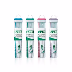 G.U.M GUM Travel Set, Toothbrush set, Adult, Assorted colours, Medium, 1 pc(s), Periodontitis prevention