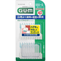 Sunstar G.U.M. Gum, soft picks, unscented, size SSS-S 40pcs. Interdental Brush Dental care (interdental cleaners) Remove one of the soft picks. Insert