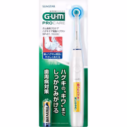 Sunstar G.U.M. Gum Pro Care Hug Care Electric Toothbrush SP-01 Battery Operated Toothbrushes To use] Place the bristles on yo ...