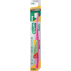 Sunstar G.U.M. Gum Plus Dental Brush 4-Row Super Compact #366 Soft Periodontal Disease Toothbrushes Use the tip of the bristles to gently trace the bo