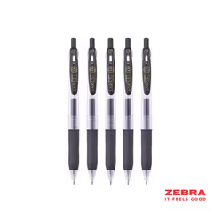 Zebra Eco SARASA Gel Retractable Rollerball CLIP 0.7mm Pen Black Ink Box 12