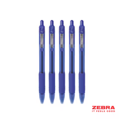 Zebra Z-Grip Smooth Retractable Ballpoint Pen Blue Ink Box 12