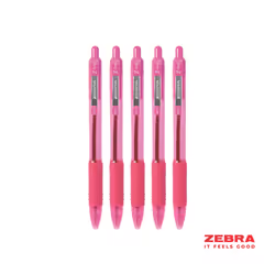 Zebra Z-Grip Smooth Retractable Ballpoint Pen Pink Ink Box 12