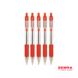 Zebra Z-Grip Retractable Ballpoint Pen Red ink Box 12
