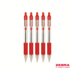 Zebra Z-Grip Retractable Ballpoint Pen Red ink Box 12