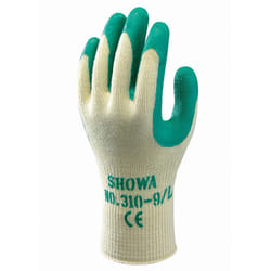 Showa 310 Green Latex Palm Coated Work Gloves, 9/Large