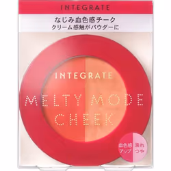 Shiseido Integrate Melty Mode Blush 2.7g Skin Makeup (1) Blood-toned Color (2) Wet Glossy Color -tip (1) Onto Fingertips And  ...