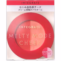 Shiseido Integrate Melty Mode Blush 2.7g Skin Makeup (1) Blood-toned Color (2) Wet Glossy Color -tip (1) Onto Fingertips And  ...