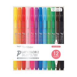 Tombow GCB-011 Water-Based Sign Pen  Play Color 2  12 Colors