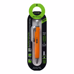 Tombow AirPress Retractable Ballpoint Pen 0.7mm Tip Orange Barrel Blac