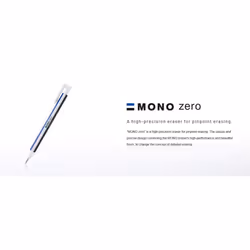 Tombow Holder Eraser  Mono Zero Square Shaper  Silver (EH-KUS04)