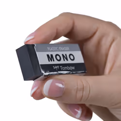 Tombow 57329 MONO Black Eraser  Medium. Cleanly Removes Marks Without Damaging Paper