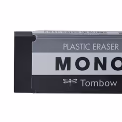 Tombow 57329 MONO Black Eraser  Medium. Cleanly Removes Marks Without Damaging Paper