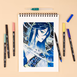 Tombow ABT Dual Brush Pen Watercolor Manga Set Flower