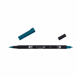Tombow ABT-277, Fine, 1 colours, Green, Bullet tip & Brush tip, 0.3 mm, 3 mm