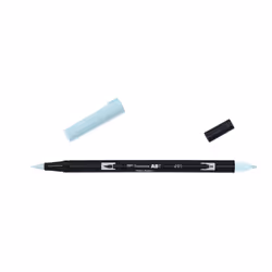 Tombow ABT-491, Fine, 1 colours, Light Blue, Bullet tip & Brush tip, 0.3 mm, 3 mm