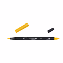 Tombow ABT-993, Fine, 1 colours, Chrome, Orange, Bullet tip & Brush tip, 0.3 mm, 3 mm
